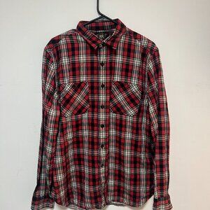DOUBLE RL RALPH LAUREN RRL 100% COTTON FLANNEL SHIRT- MEN'S SIZE LARGE